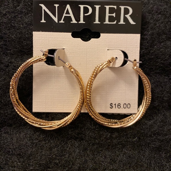 Braided Hoop Earrings - Picture 2 of 3